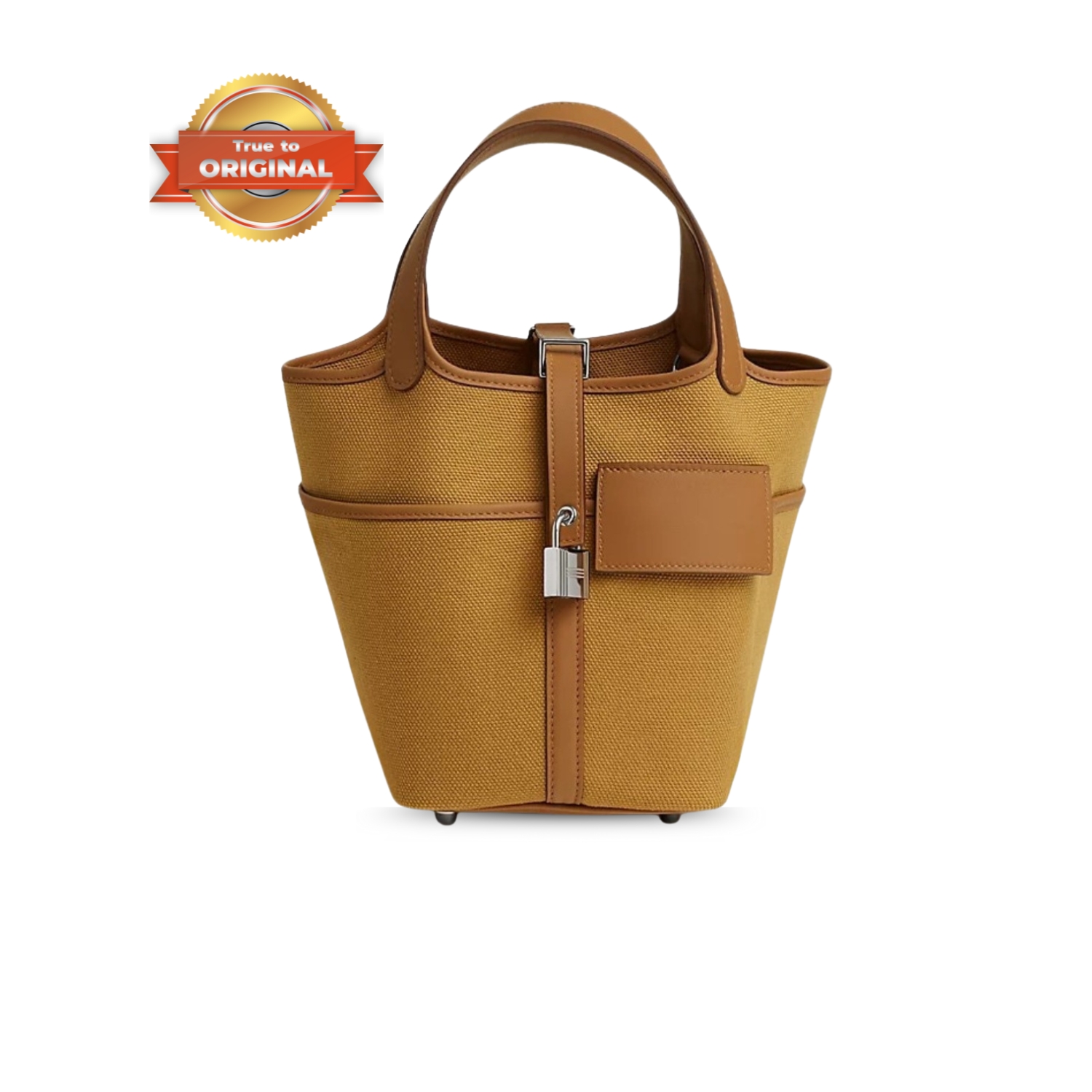 [True-to-ORIGINAL] H**me5 Picotin Lock 18 Pocket Bag Desert For Women 7.1in/18cm H083189CKBD