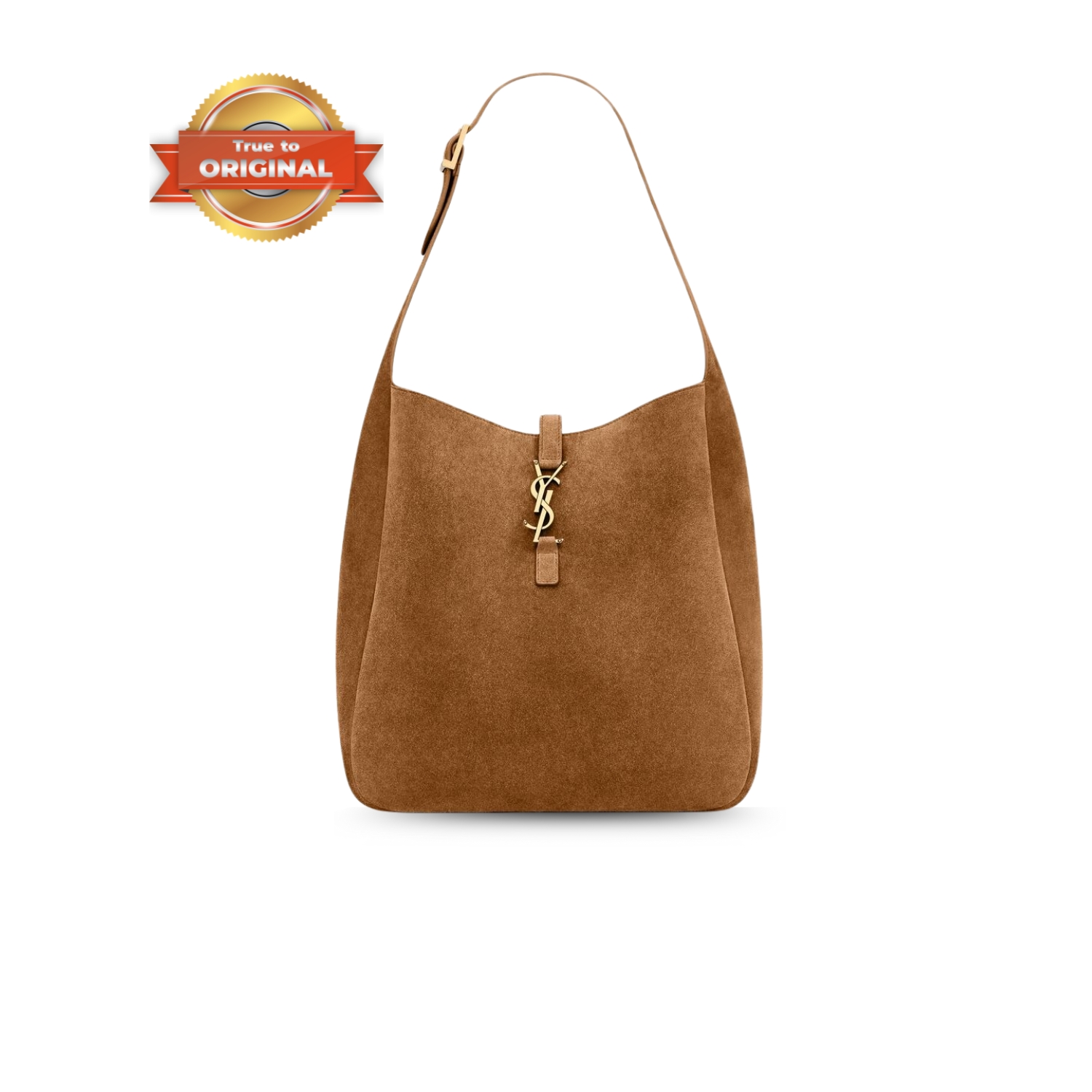 [True-to-ORIGINAL] Sa1nt Lau*nt LE 5 À 7 S*pple Large In Suede Caramel Cognac For Women 30cm/11.8in 8505451U80W2916