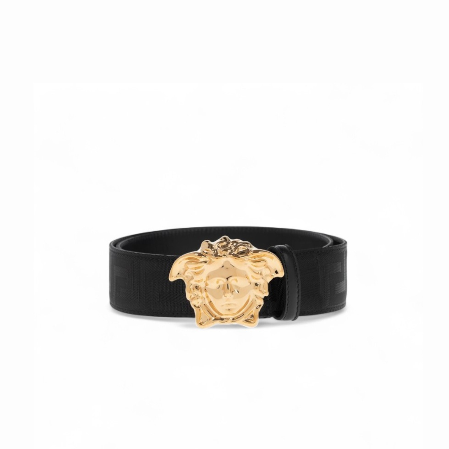 Versace Greca La Medusa Belt Black 4cm For Men DCU8061 DNAS62-1B00V