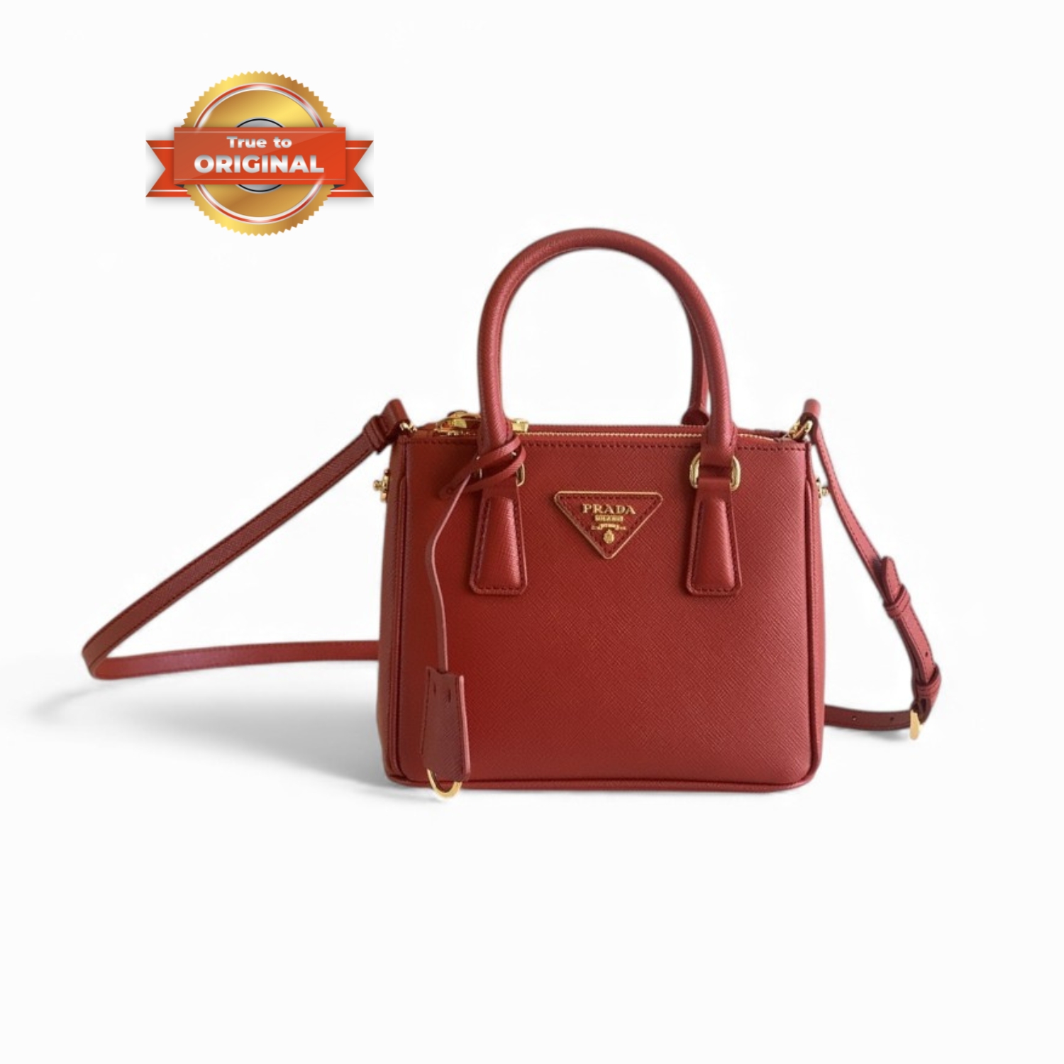 [True-to-ORIGINAL] Pra*a Galleria Saffiano Mini Bag Burgundy For Women 7.8in/20cm