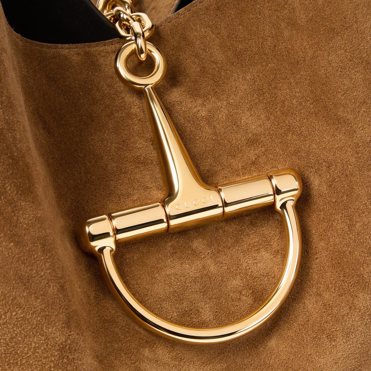 [True-to-ORIGINAL] Gvc*1 Softbit Maxi Shoulder Bag Brown Suede For Women 18.1in/46cm 837466 AAFLB 2118