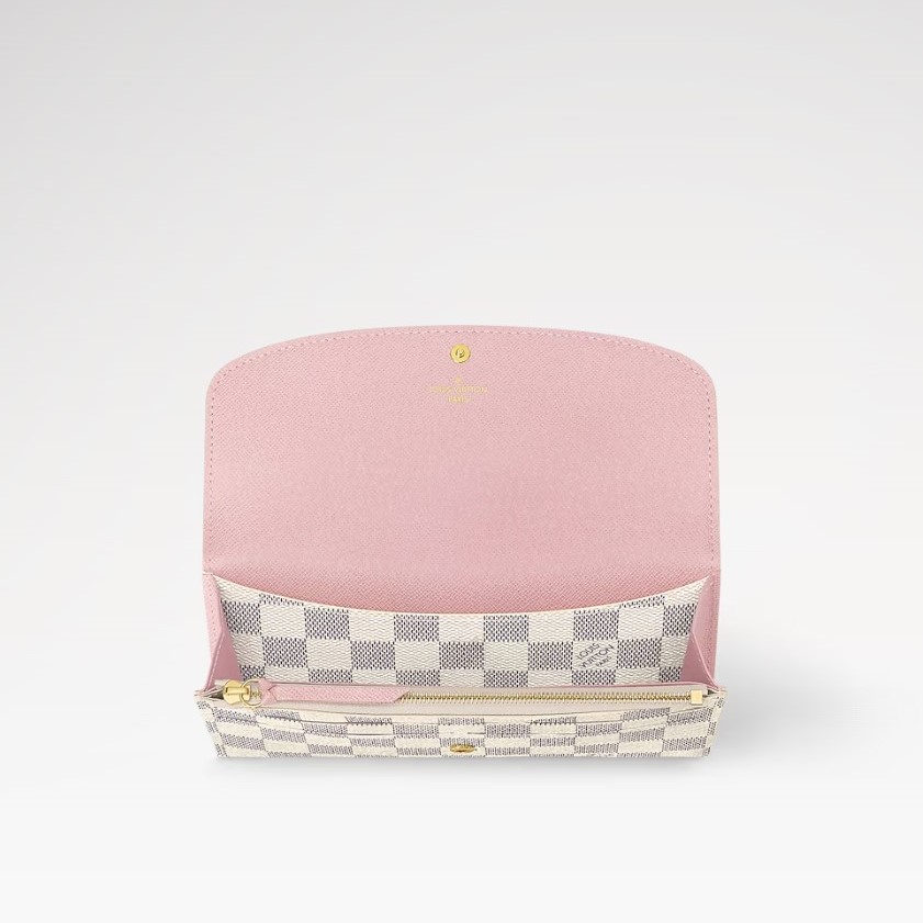 L0vis Vvtt0n Emilie Wallet Damier Azur Canvas For Women 7.5in/19cm N41625