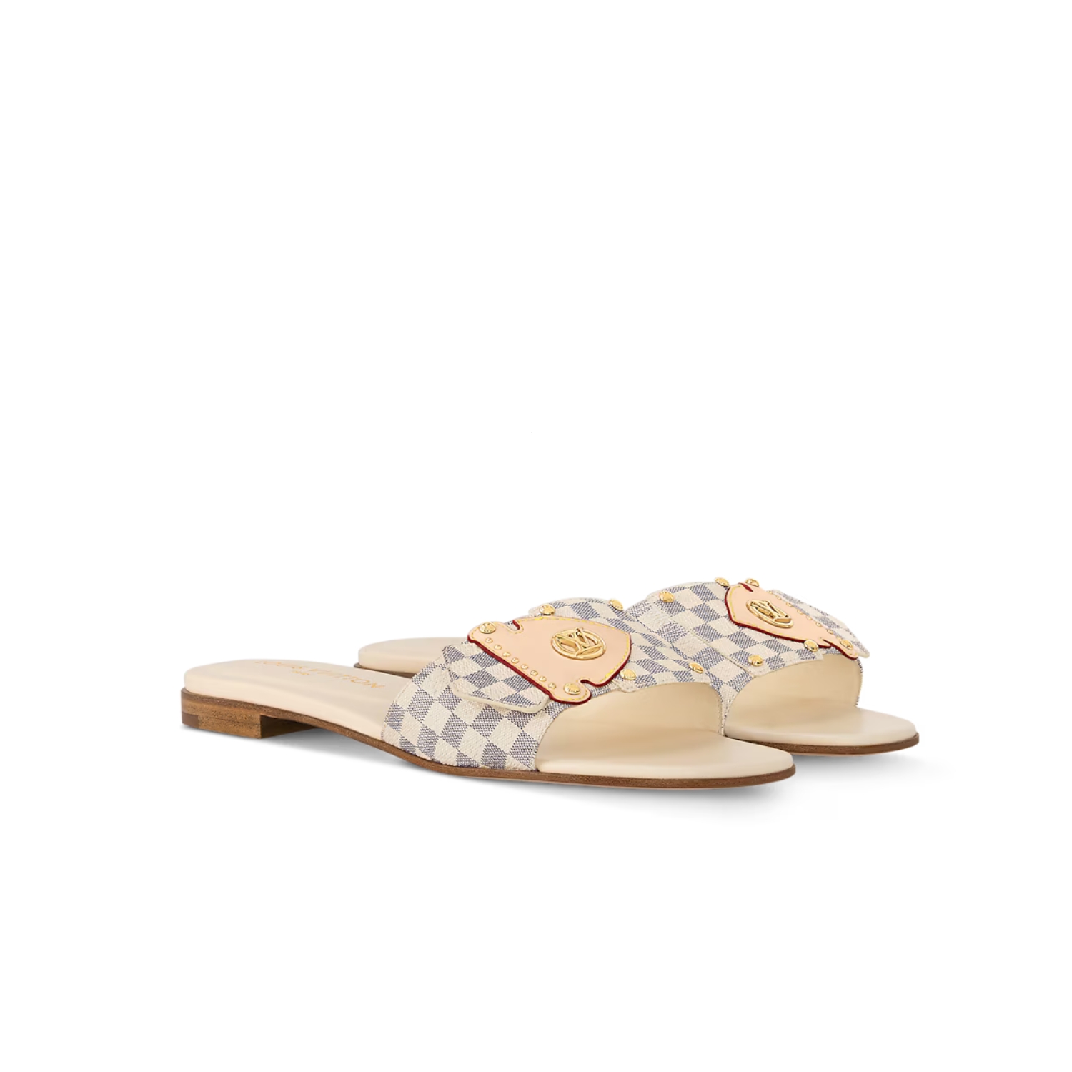 L0vis Vvtt0n LV Frame Flat Mule Damier Canvas For Women 1AHLPS