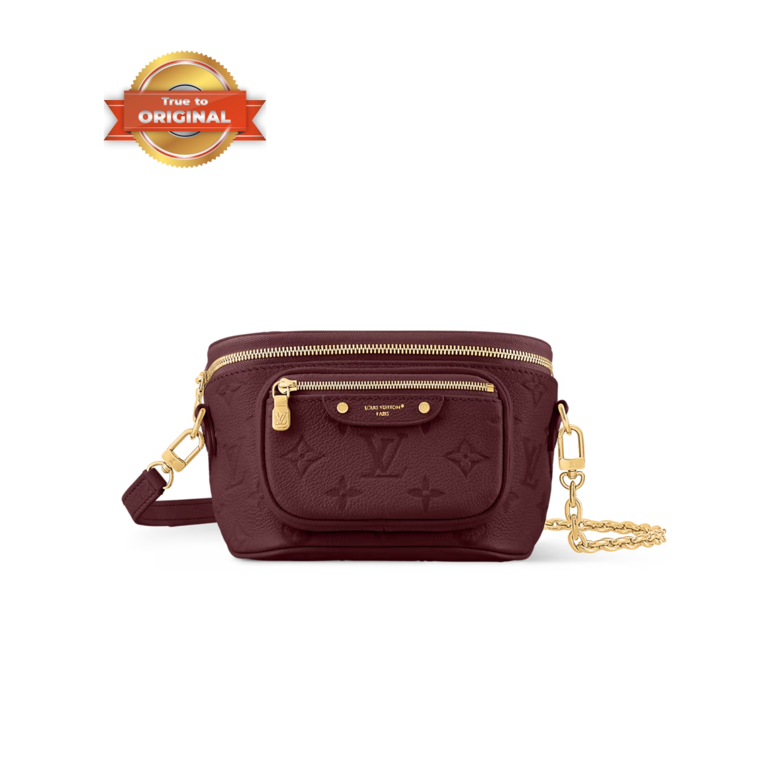 [True-to-ORIGINAL] L0vis Vvtt0n Mini Bumbag Garnet Red For Women 6.7in/17cm M25905