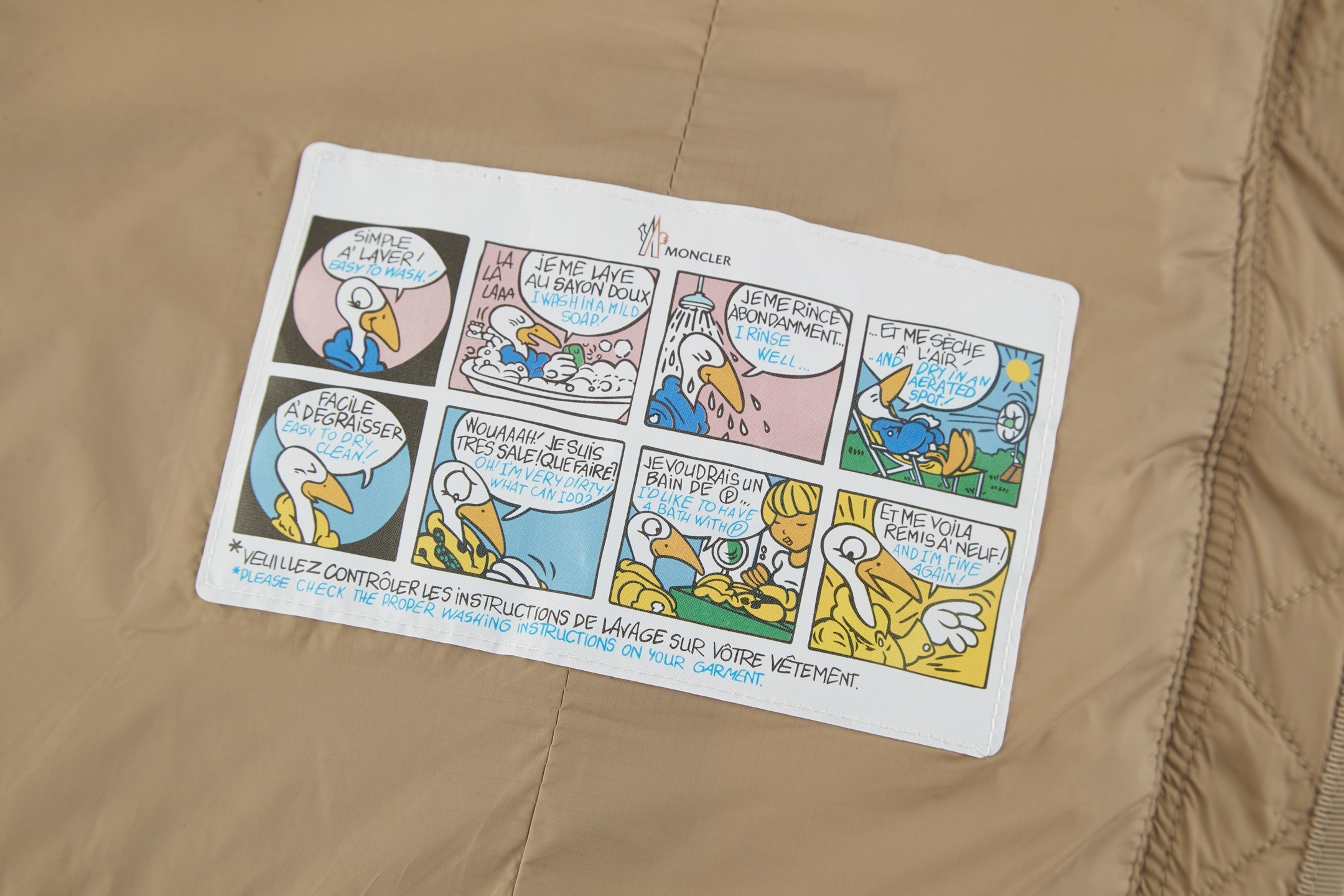 Moncler Boed Hooded Shearling-Trimmed Short Down Jacket Beige For Women