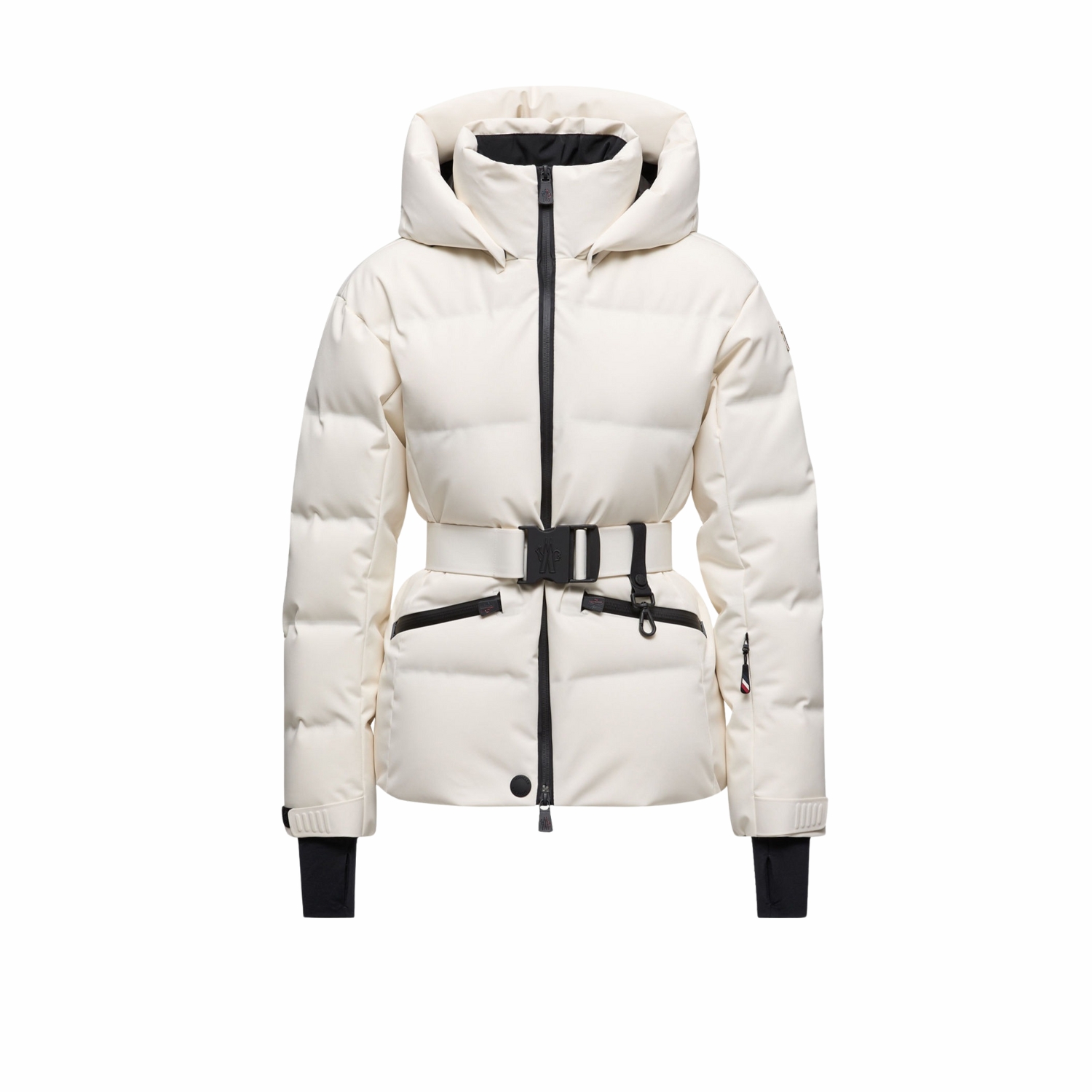 Moncler Tolima Hooded Down Ski Jacket White For Women