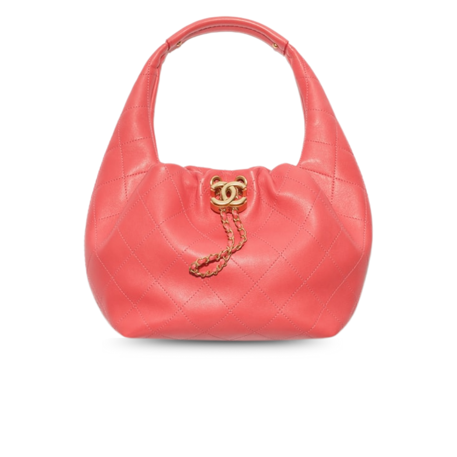 Ch**el Hobo Handbag Coral For Women 9.4in/24cm AS5976-B22897-U4539