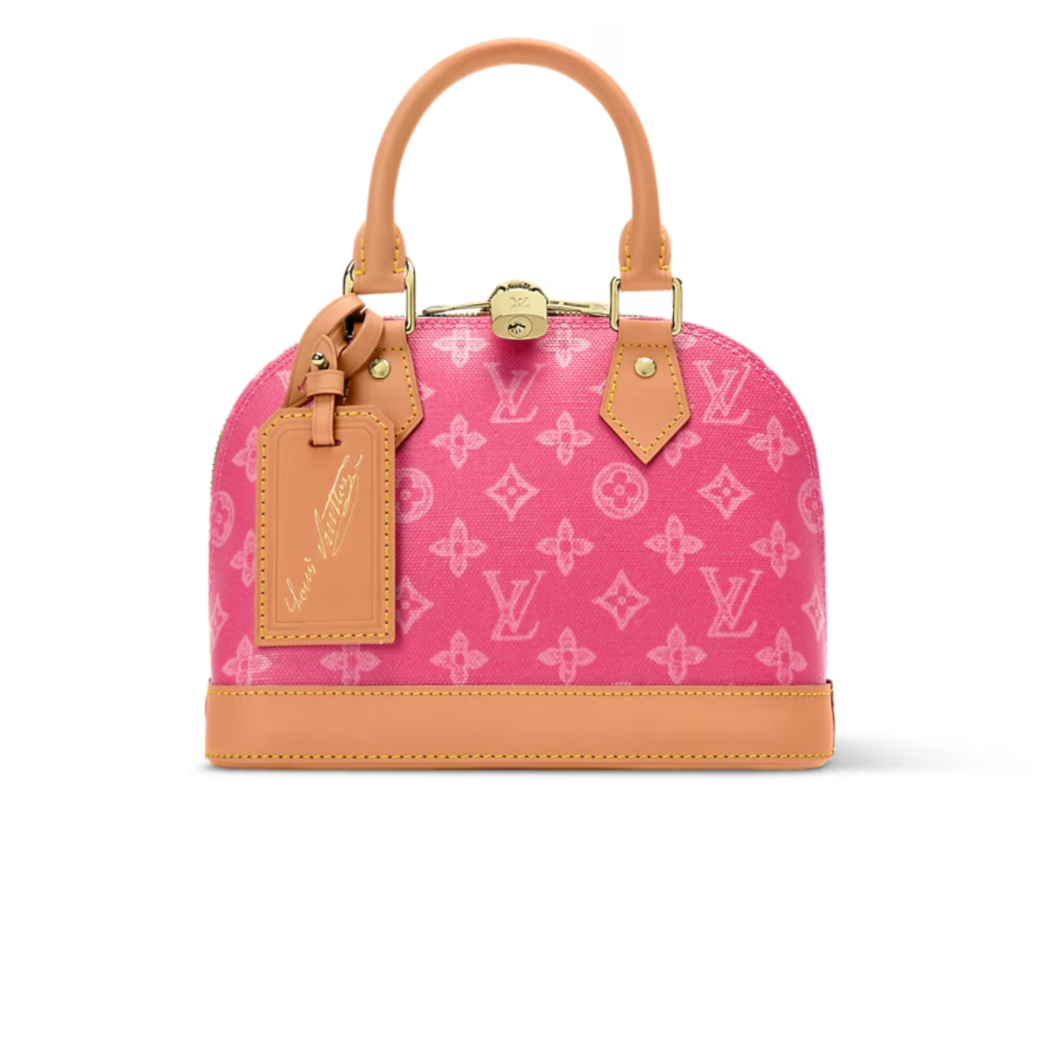 L0vis Vvtt0n Alma BB Monogram Origine Rose Ruban For Women 9.4in/24cm M28272