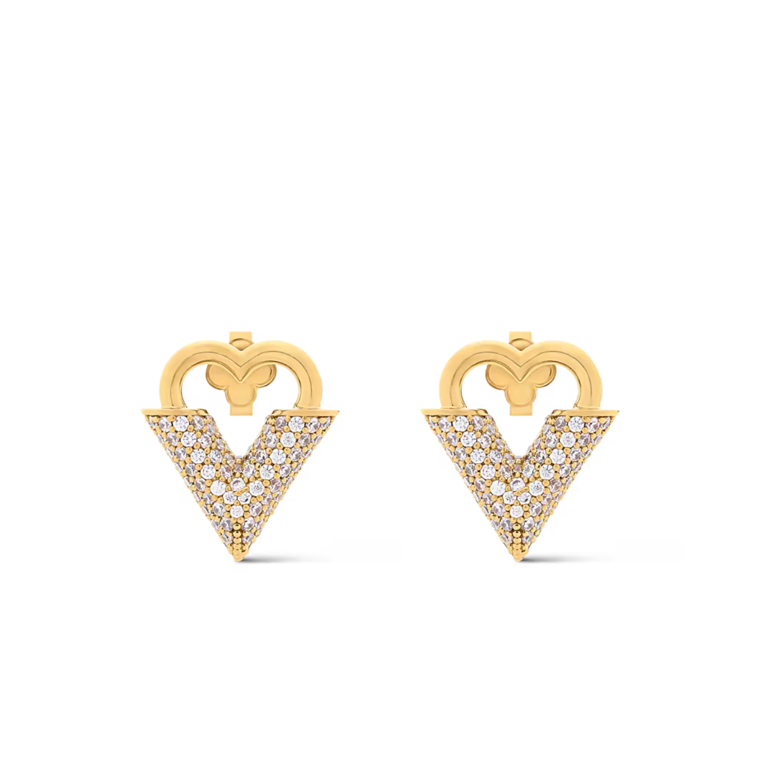 L0vis Vvtt0n Essential Love Earrings Yellow Gold Hardware For Women M03529