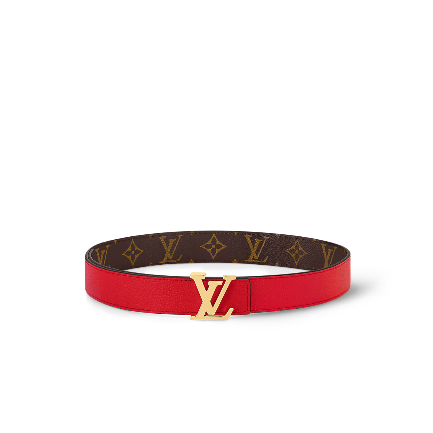 L0vis Vvtt0n LV Initiales 30mm Reversible Belt Red For Women M0322V