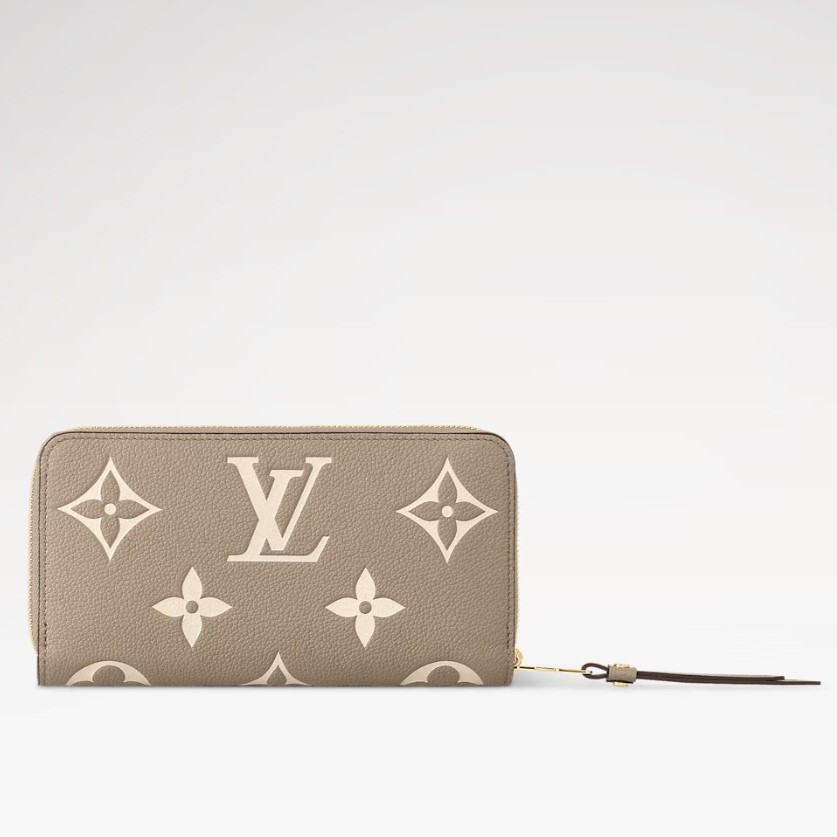 L0vis Vvtt0n Zippy Wallet Monogram Empreinte Dove/Cream For Women 7.7in/20cm M69794