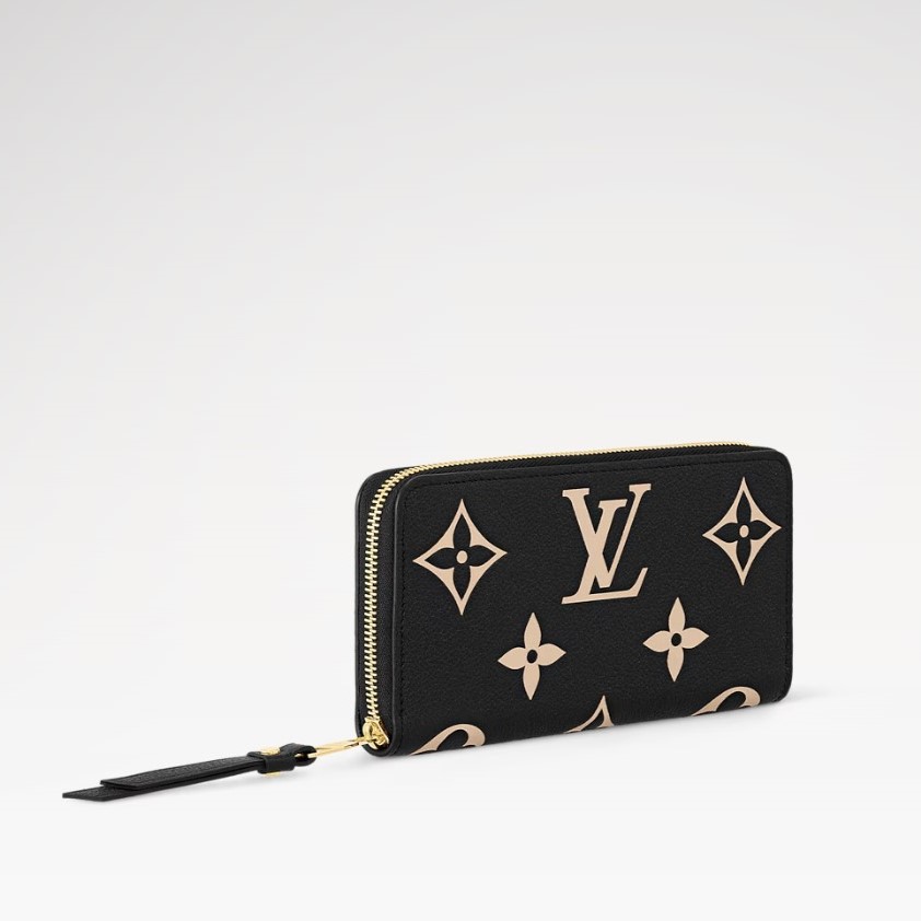 L0vis Vvtt0n Zippy Wallet Monogram Empreinte Black/Beige For Women 7.7in/20cm M80481