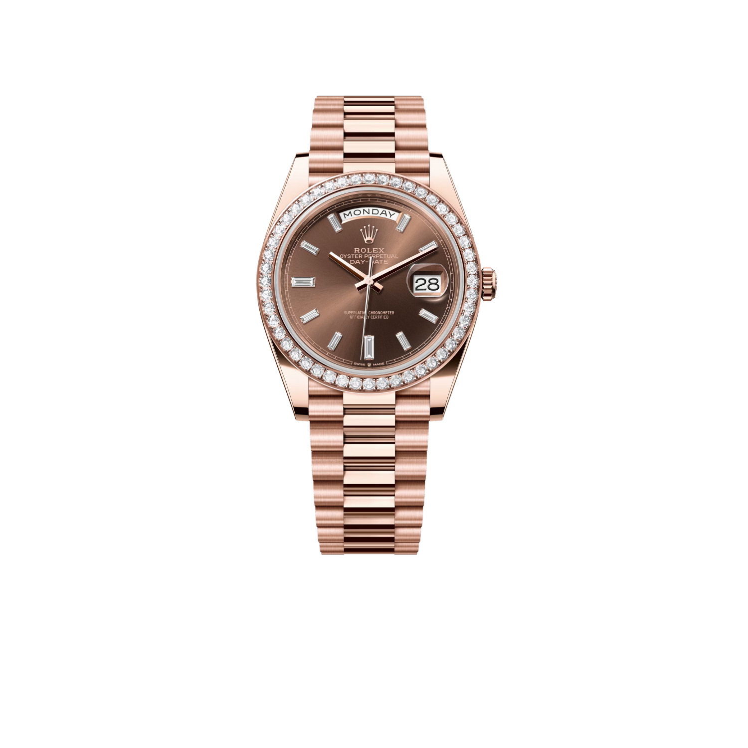 R01ex Day-Date 40 Watch Rose Gold Toned Chocolate Dial 40mm For Men 228345RBR-0006