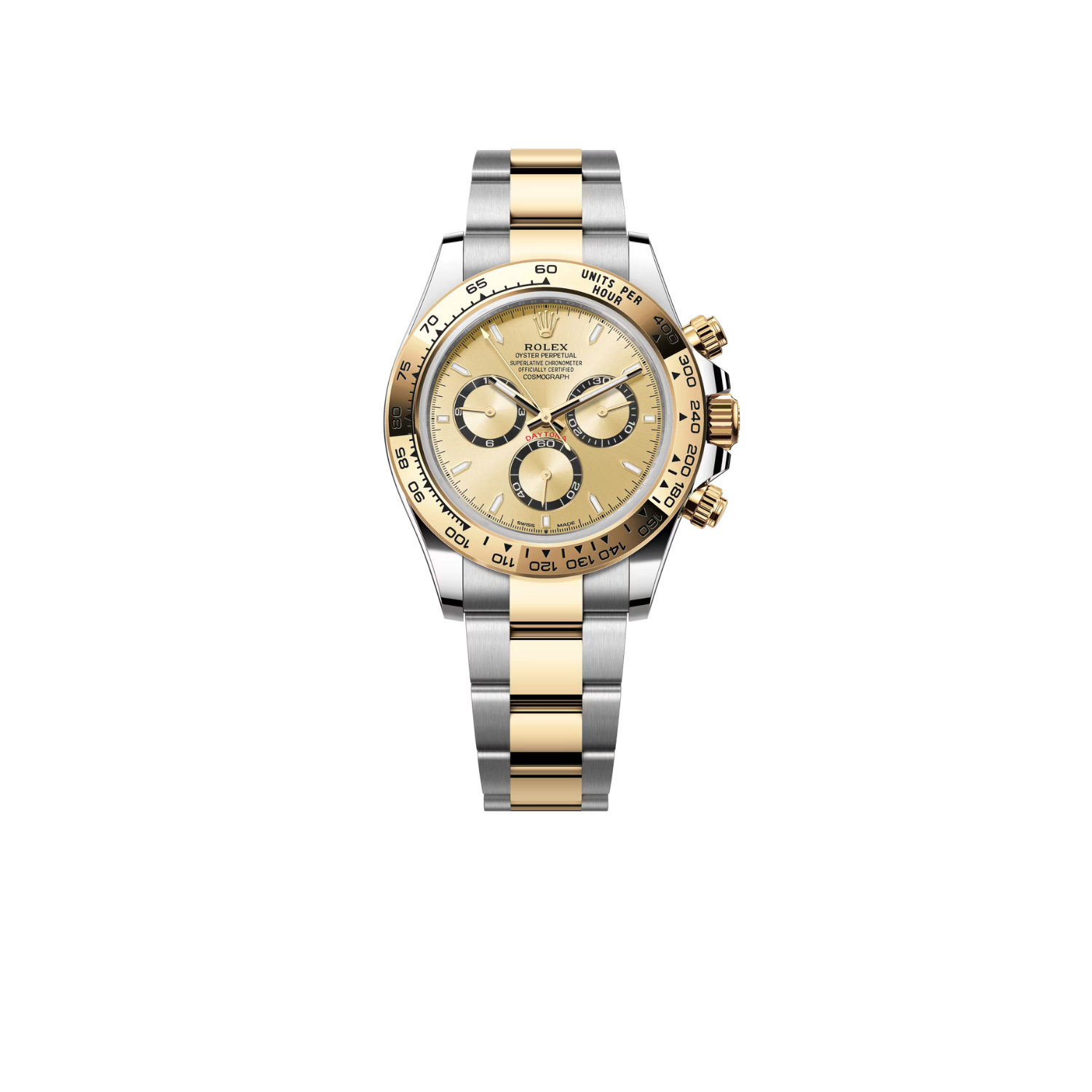 R01ex Cosmograph Daytona 40 Watch Silver/Gold Toned Yellow Dial 40mm For Men 126503-0004