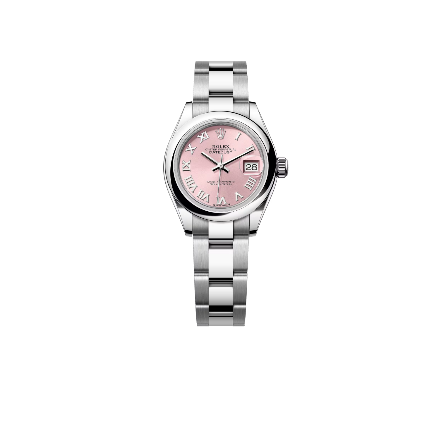 R01ex Lady-Datejust Watch Silver Toned Pink Dial 28mm For Women 279384RBR-0014