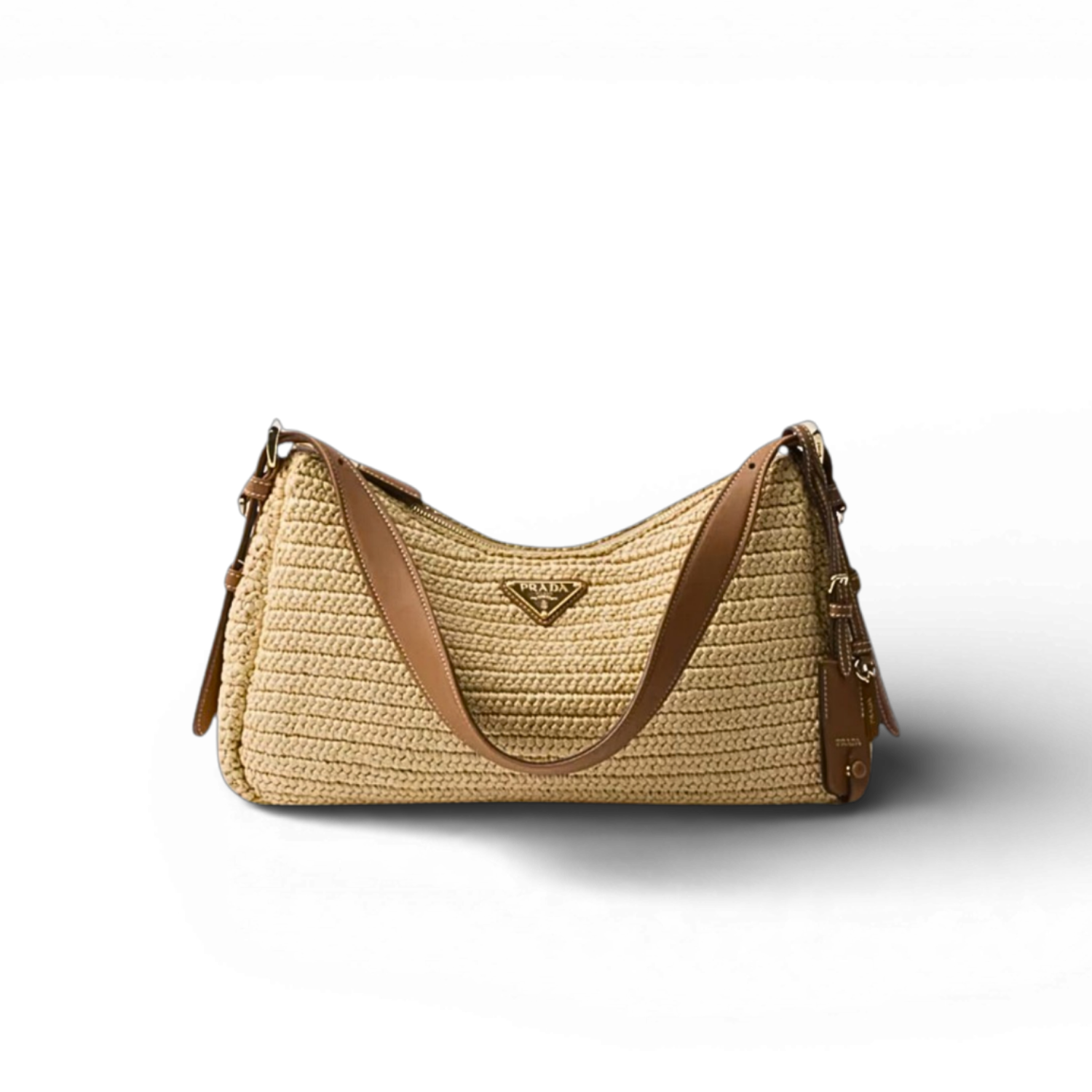 Pra*a Small Aimée Large Bag Natural For Women 34cm/13in – 1BC247_2MG3_F0018_V_OOO