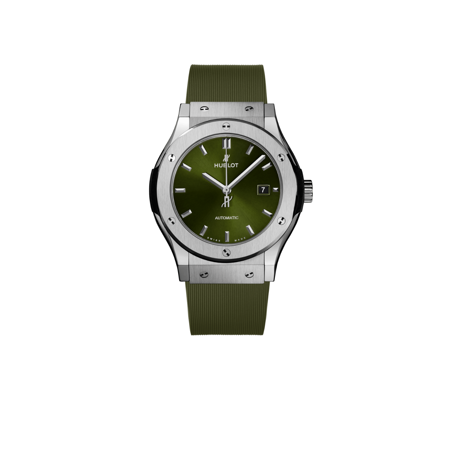 Hublot Classic Fusion Watch Green Strap Green Dial 42mm For Men 542.NX.8970.RX