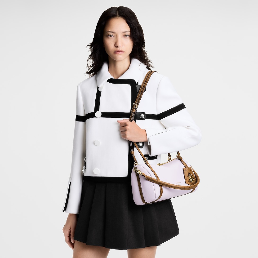 L0vis Vvtt0n Express PM Shoulder Bag 10.2in/ 26cm Lilas Gold Hardware For Women M27275