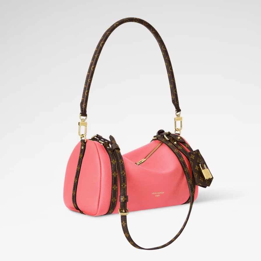 L0vis Vvtt0n Express PM Shoulder Bag 10.2in/ 26cm Atomic Pink Gold Hardware For Women M29092