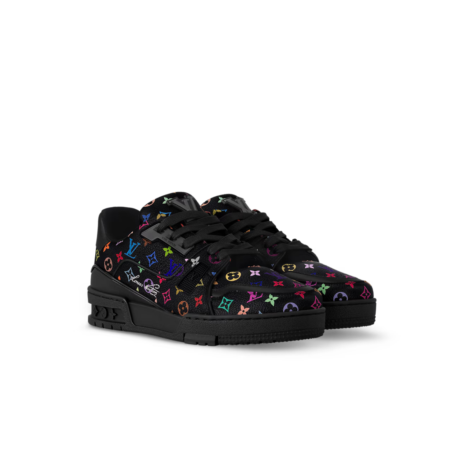 L0vis Vvtt0n LV x TM LV Trainer Sneakers Black For Women 1AJQCS