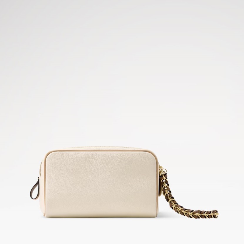 L0vis Vvtt0n Mini Dopp Kit 7.9in/ 20cm Vanilla Gold Hardware For Women M29547