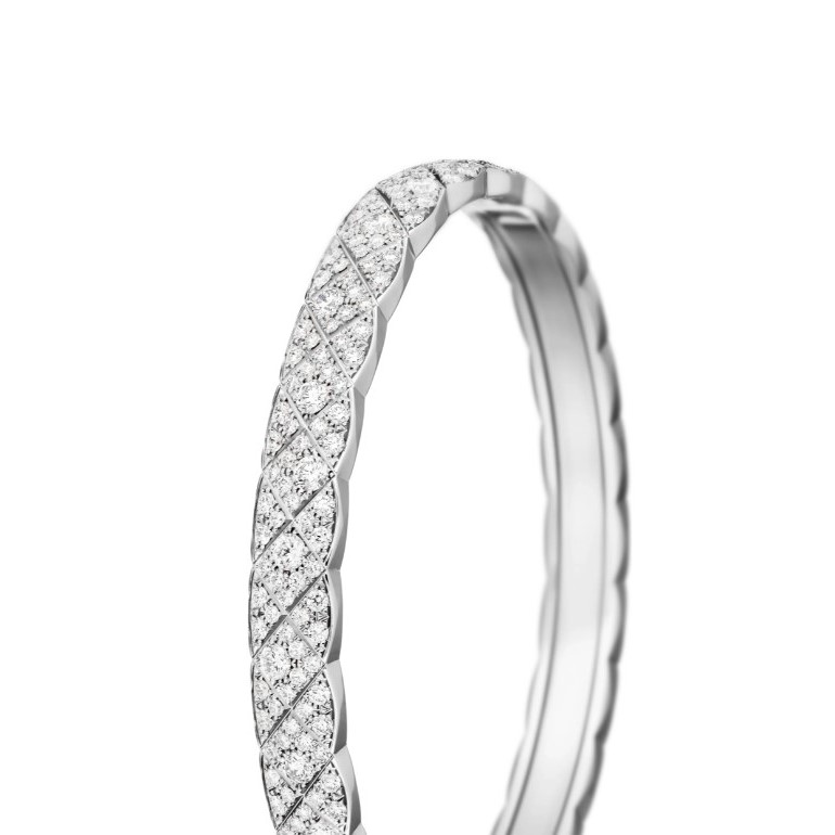 Ch**el Coco Crush Bracelet Silver Hardware For Women J13644