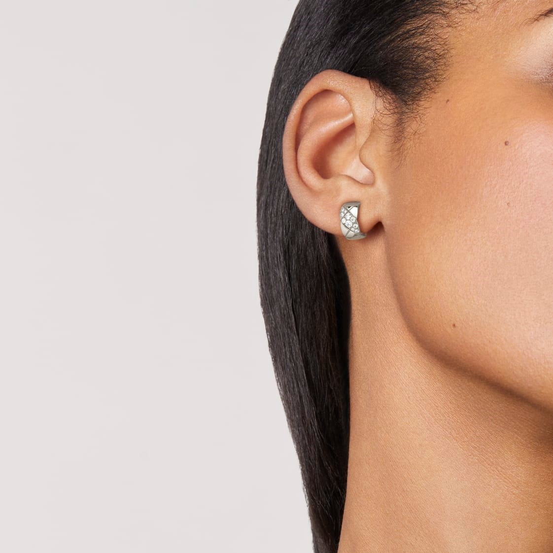 Ch**el Coco Crush Earrings Silver Hardware For Women J13709