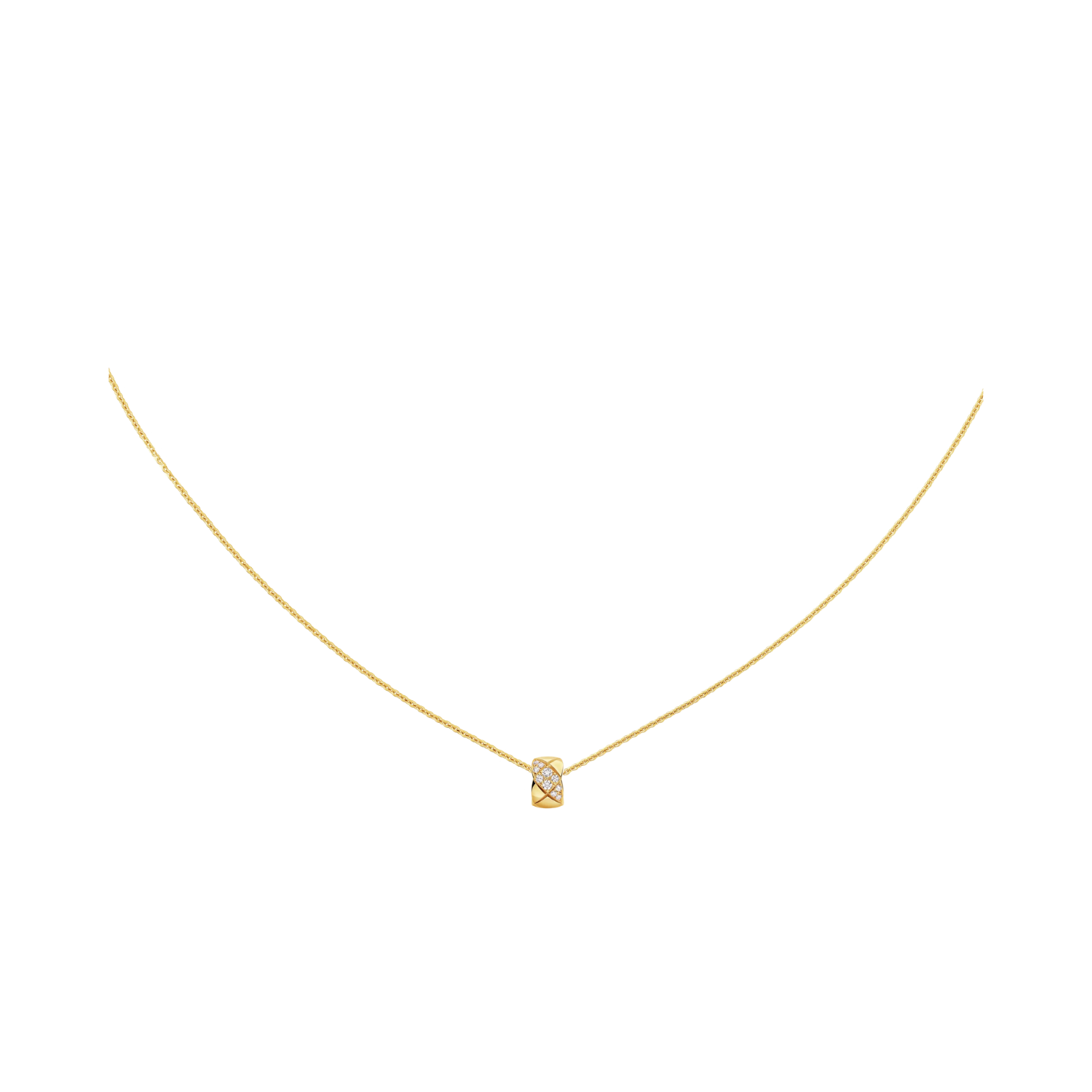 Ch**el Coco Crush Necklace Gold Hardware For Women J13707