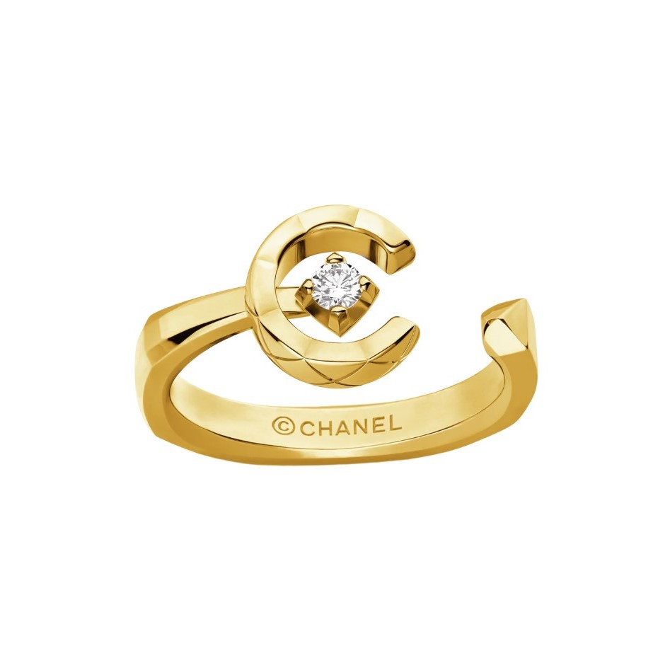 Ch**el Coco Ring Gold Hardware For Women J13725