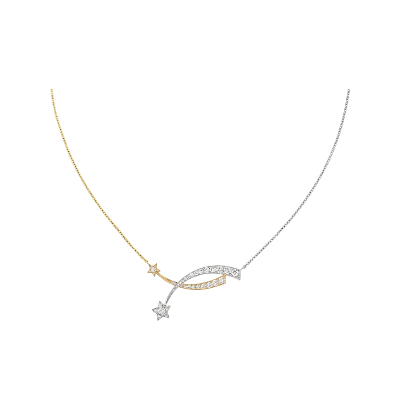 Ch**el Etoile Filante Necklace Silver/ Gold Hardware For Women J11730