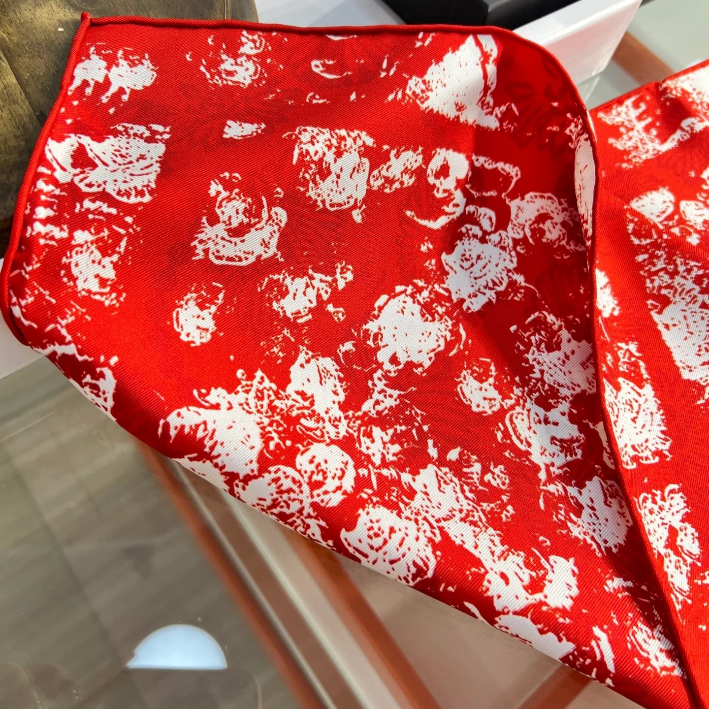 Ch**el Square Scarf Red For Women