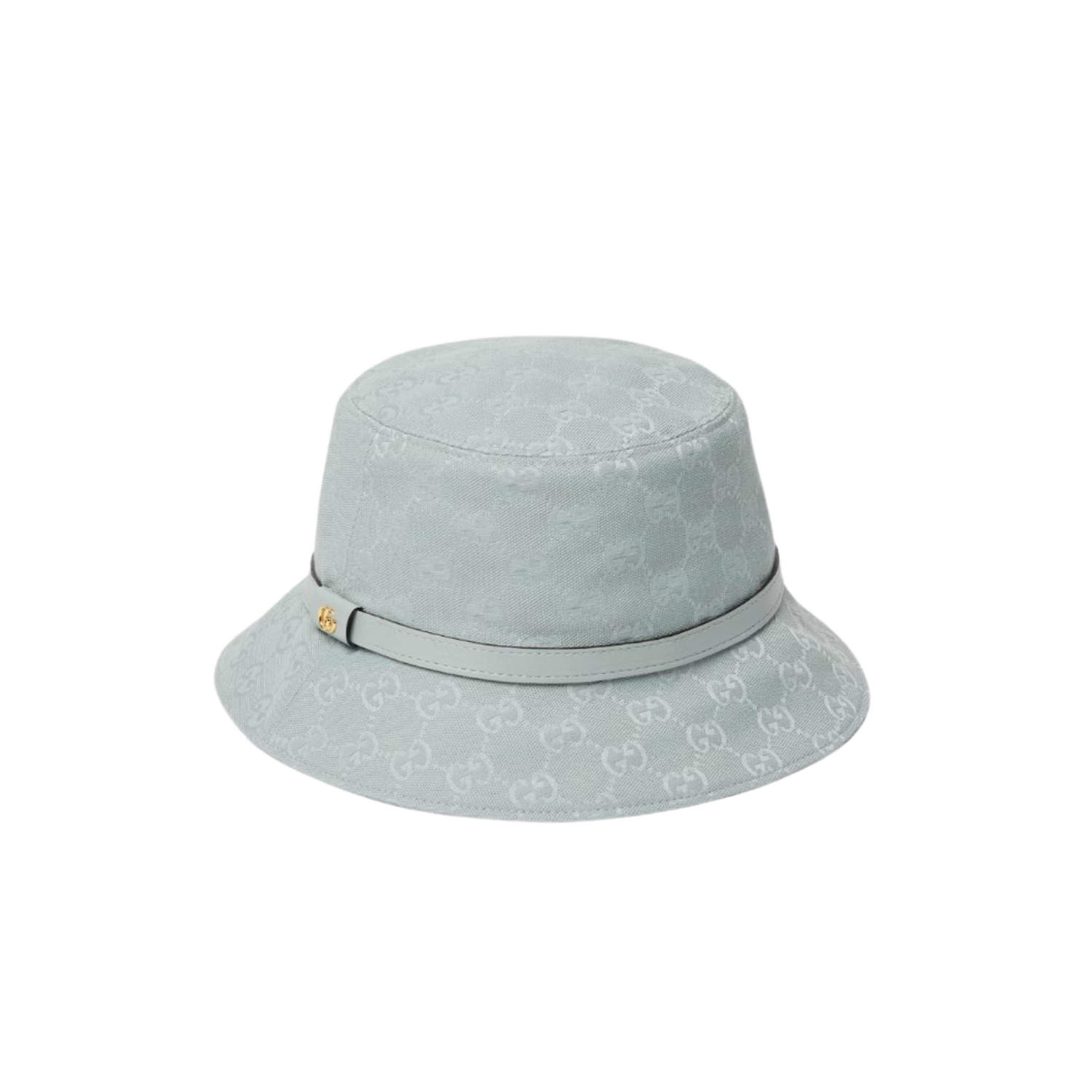 Gvc*1 GG Canvas Bucket Hat Icy Blue For Women 847739 3HBAO 1862