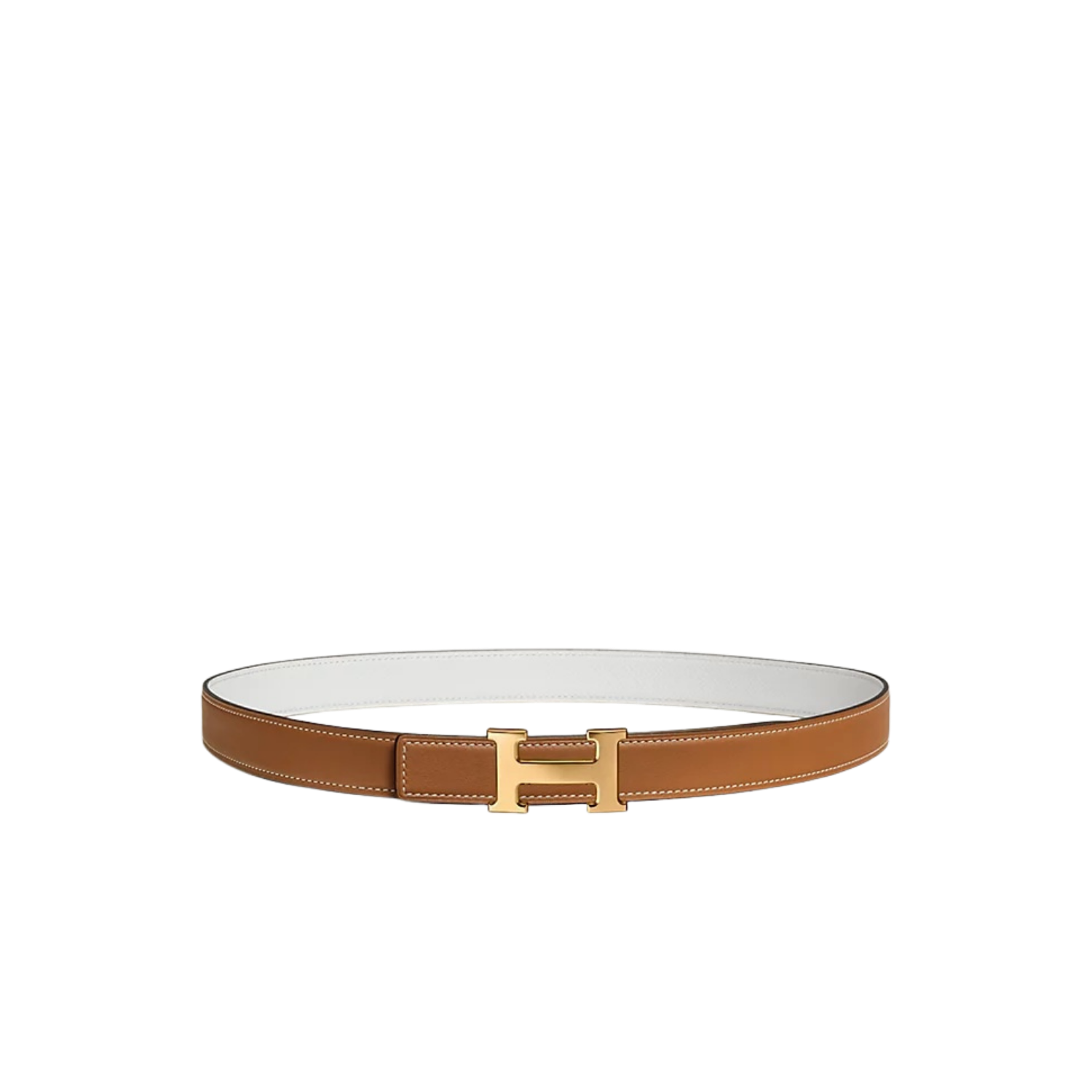 H**me5 Mini H 24mm Reversible Belt Brown/ Blanc For Women H052150CADG065