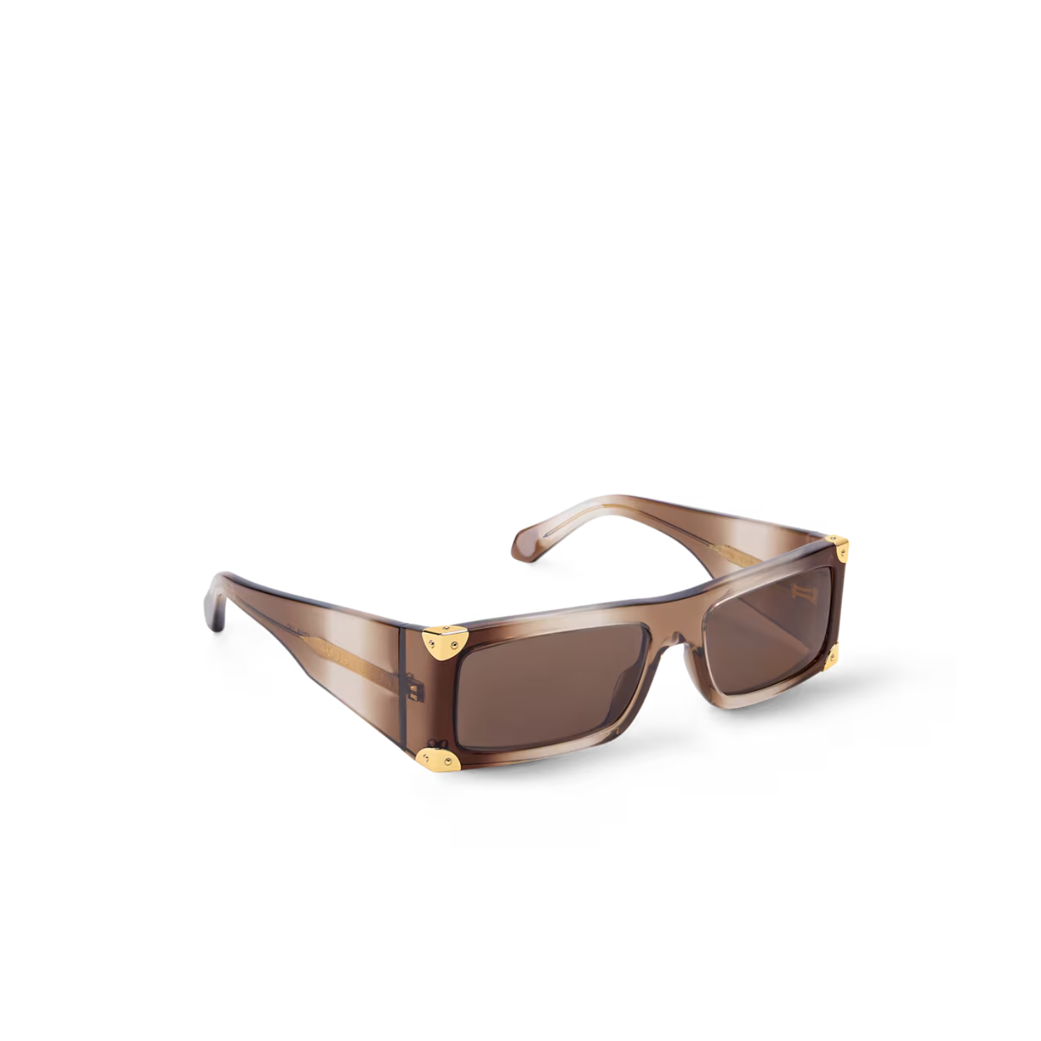 L0vis Vvtt0n Heritage Low Square Sunglasses Brown For Men Z3191U