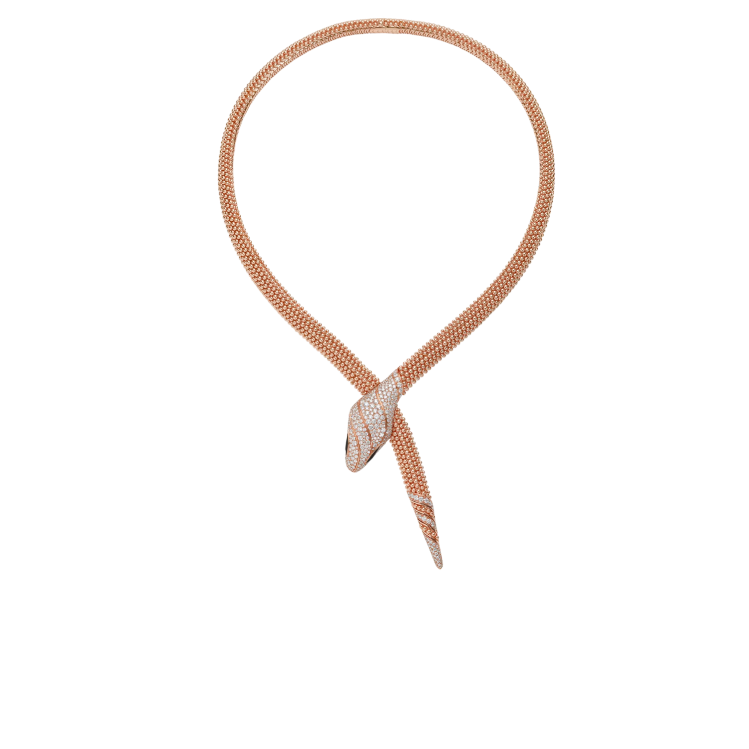 Bv1g*ai Serpenti Necklace For Women Rose Gold Hardware 358434