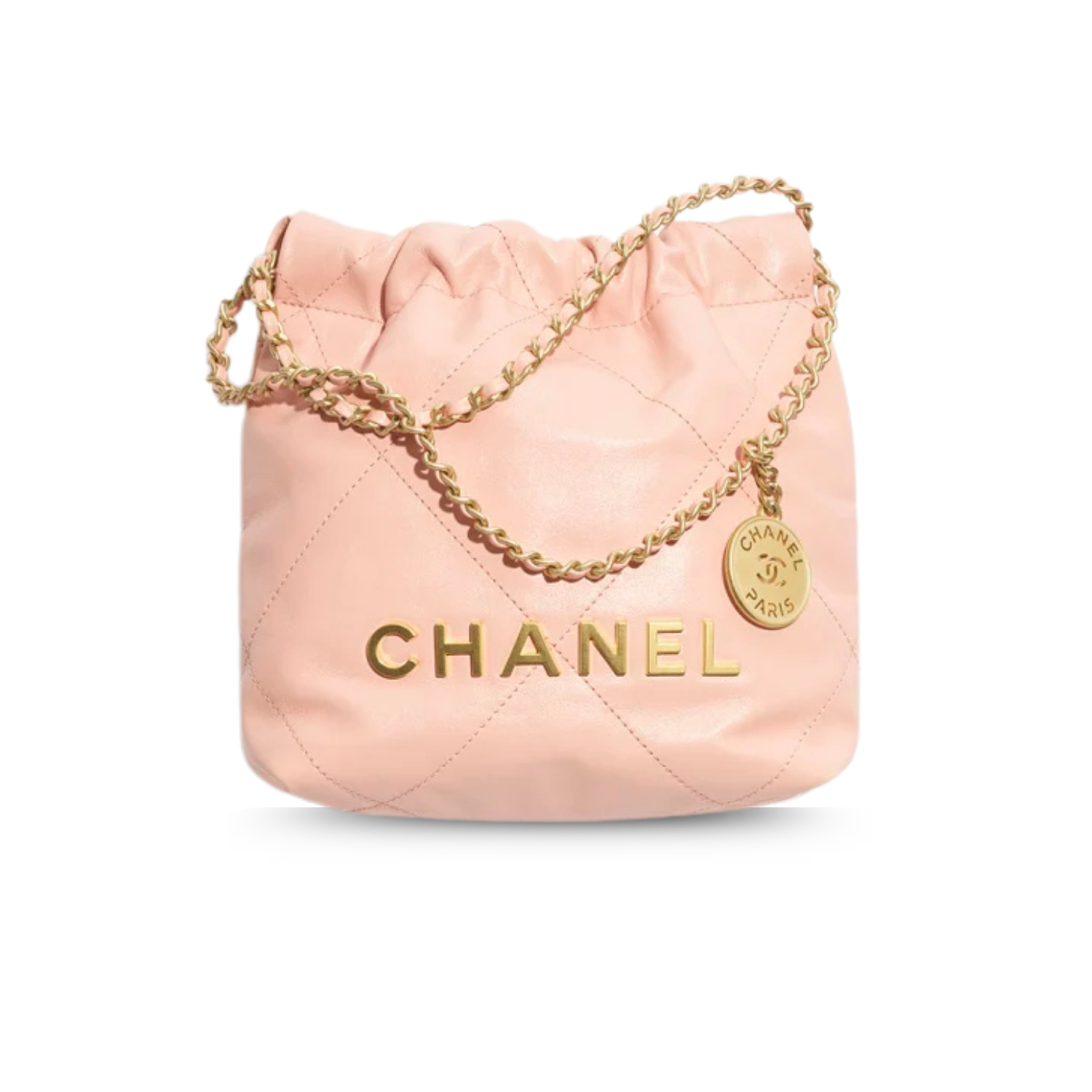 Ch**el 22 Mini Crossbody Bag 8.5in/ 19cm Light Pink Gold Hardware For Women AS3980-B19059-U6543