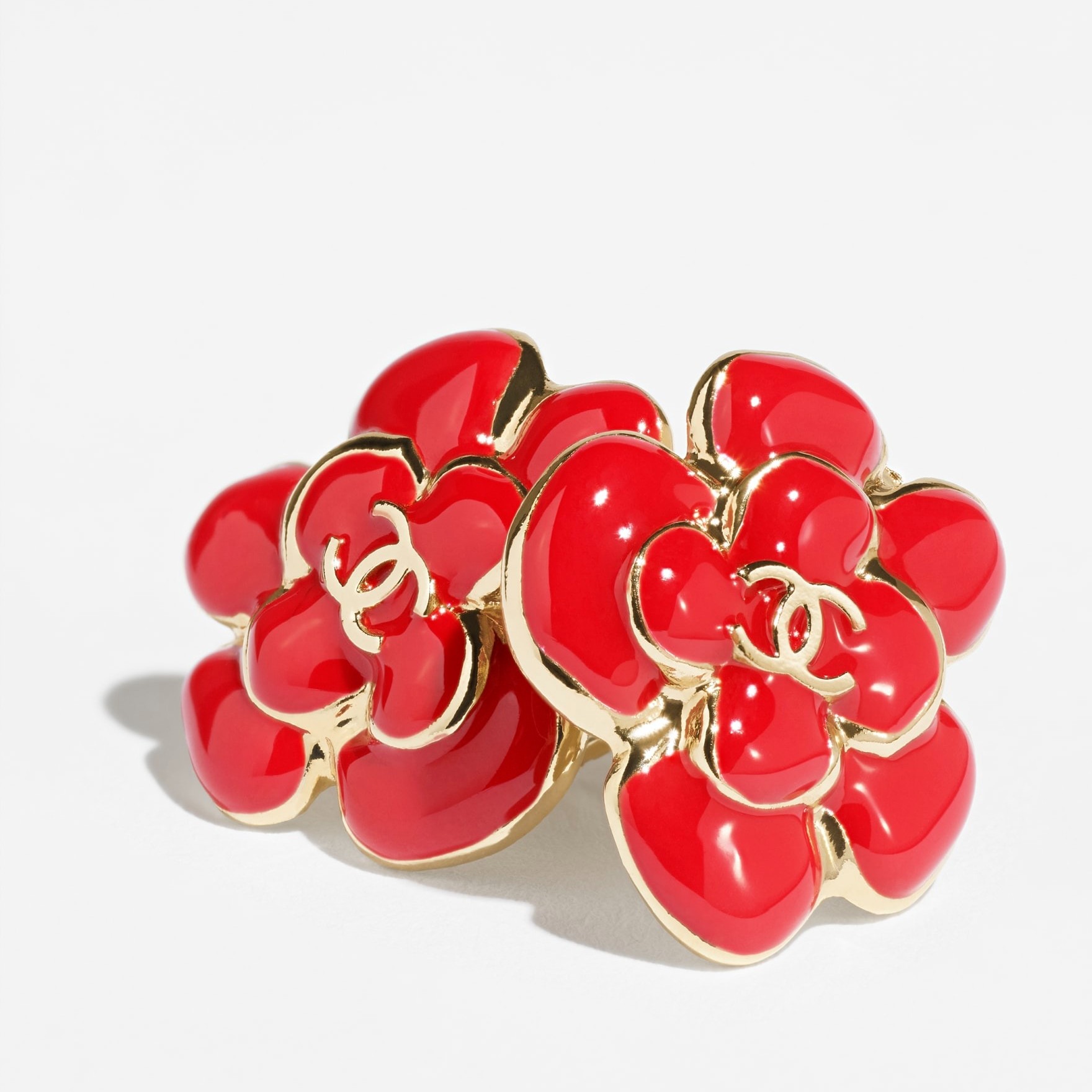 Ch**el Stud Earrings Red Gold Hardware For Women ABH302-B23691-U8142
