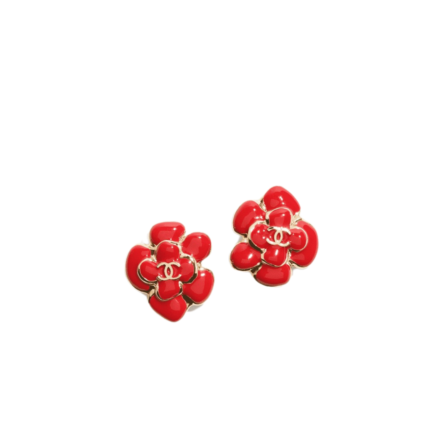 Ch**el Stud Earrings Red Gold Hardware For Women ABH302-B23691-U8142