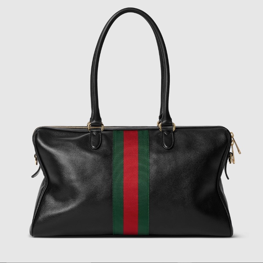 Gvc*1 Borsetto Large Boston Shoulder Bag 15.2in/ 39cm Black Gold Hardware For Women 866734 AAGIQ 1053