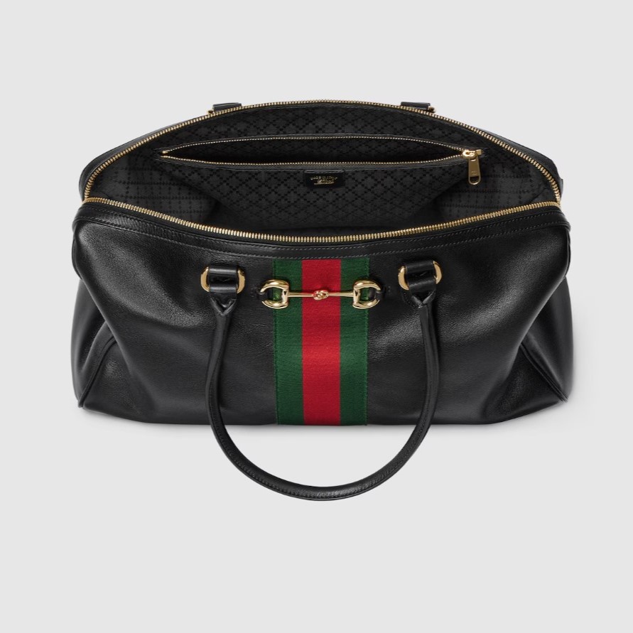 Gvc*1 Borsetto Large Boston Shoulder Bag 15.2in/ 39cm Black Gold Hardware For Women 866734 AAGIQ 1053