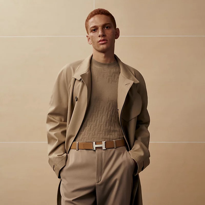 H**me5 Constance Buckle Reversible Strap 38mm Belt Macassar/ Brown For Men H011823UAAH115