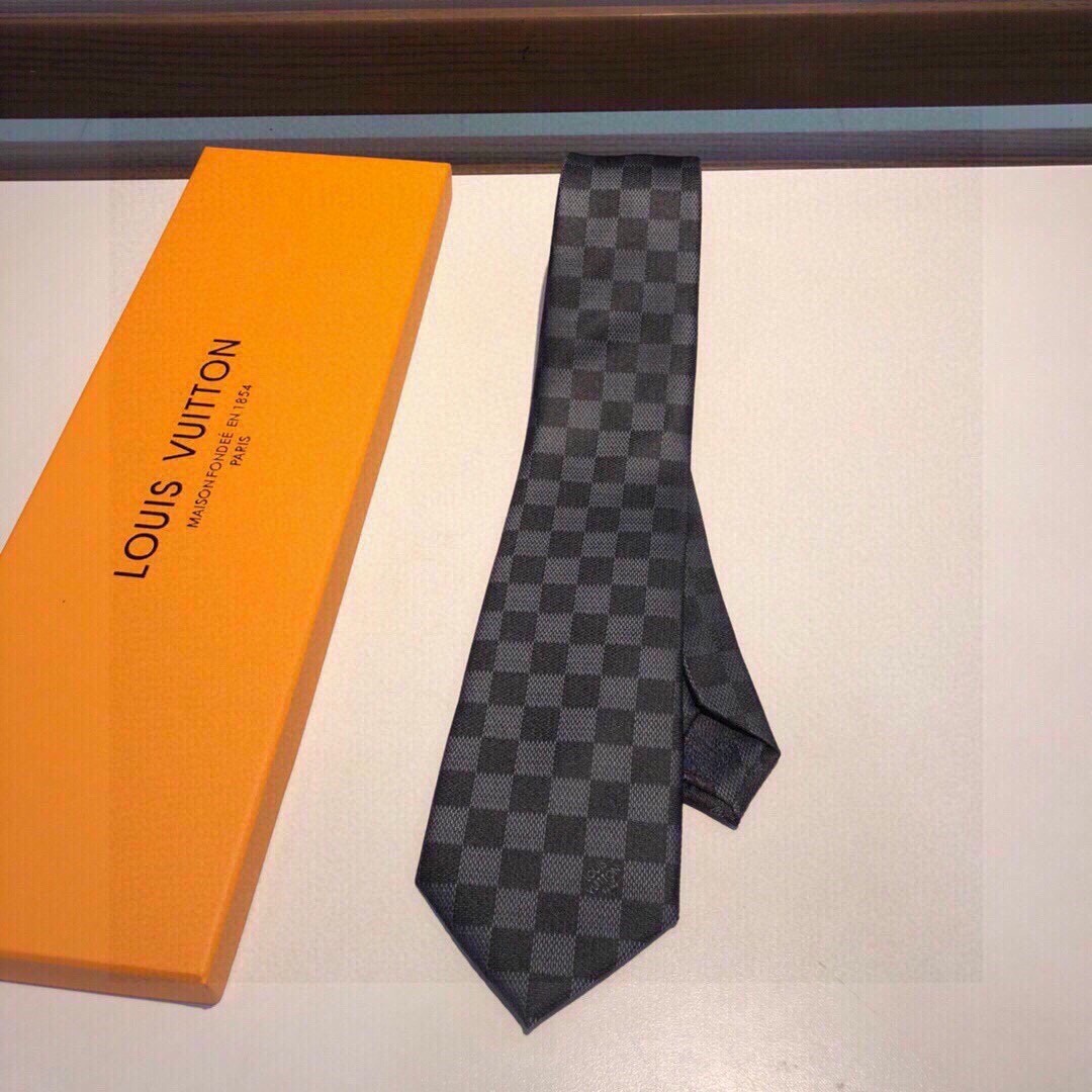 L0vis Vvtt0n Damier Classique Tie Black LV Men Tie M78752