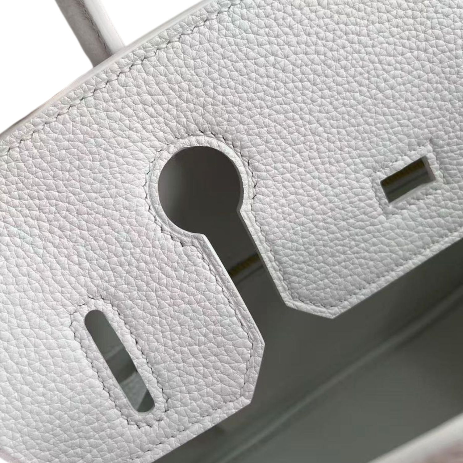 H**me5 Birkin White For Women Gold Toned Hardware 11.8in/30cm