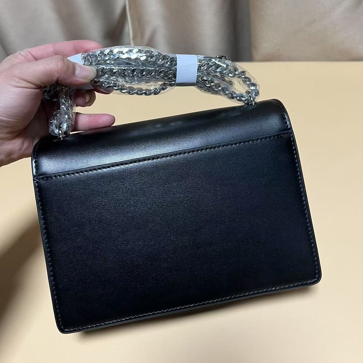 Sa1nt Lau*nt Sunset Medium Chain Bag Black For Women‎ 8in/20cm 442906D420N1000