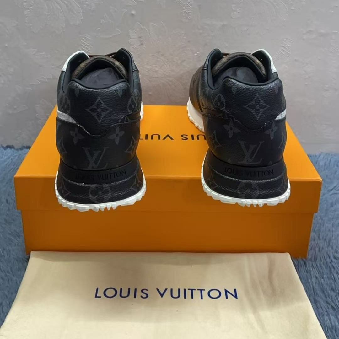 L0vis Vvtt0n Run Away Sneaker Monogram Canvas Black/White/Brown For Men LV