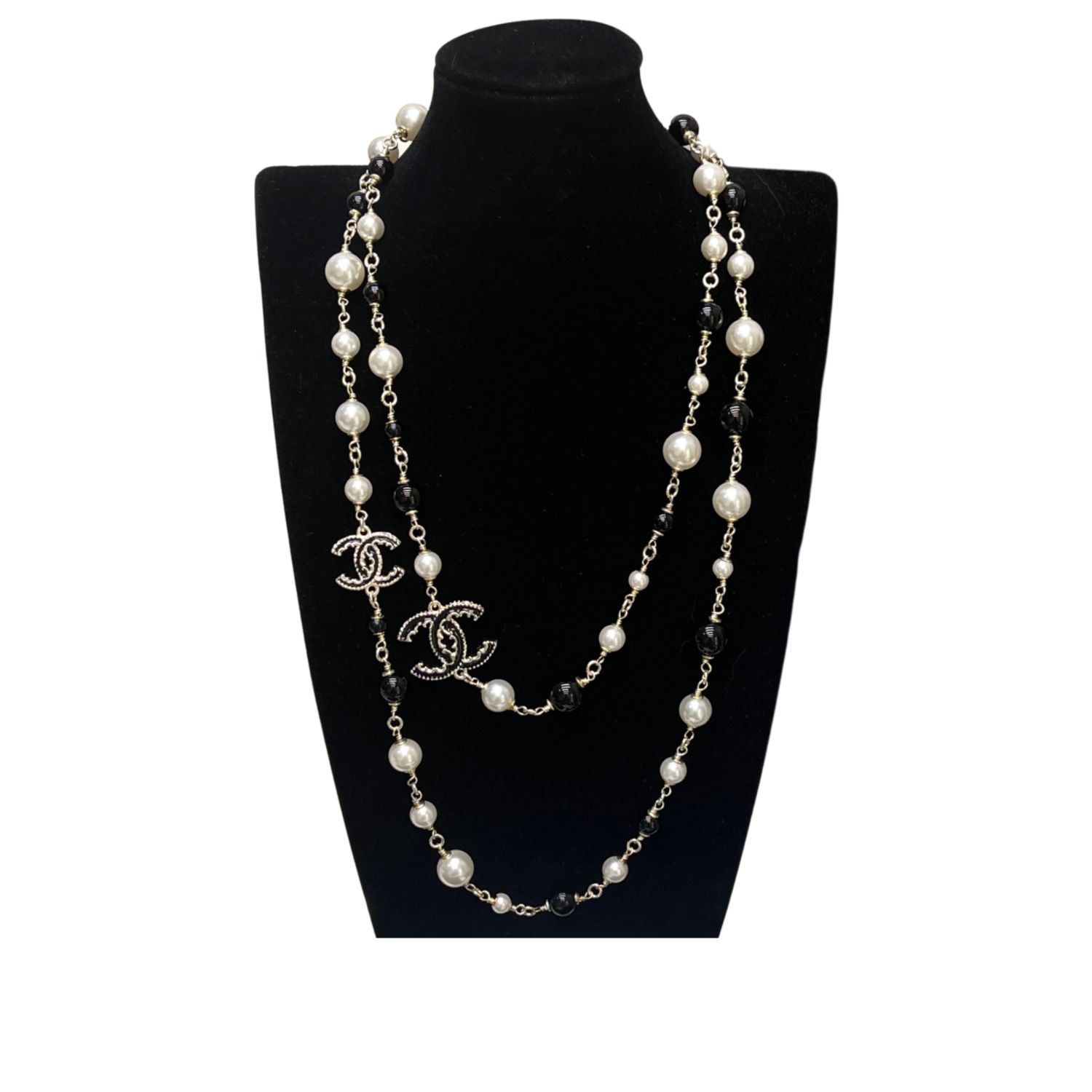 Ch**el Pearl Necklace Gold For Women