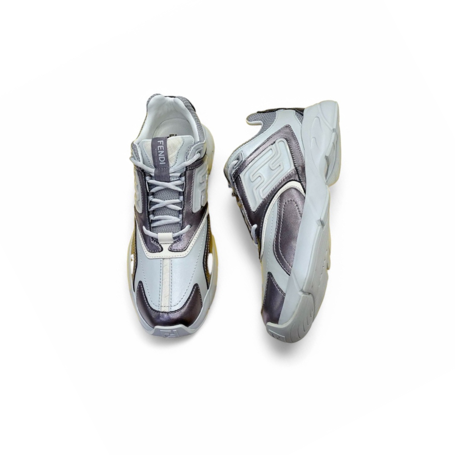 F**di FD F**di Faster Low-Tops Sneakers Grey For Men 7E1555AKX4F1ICJ