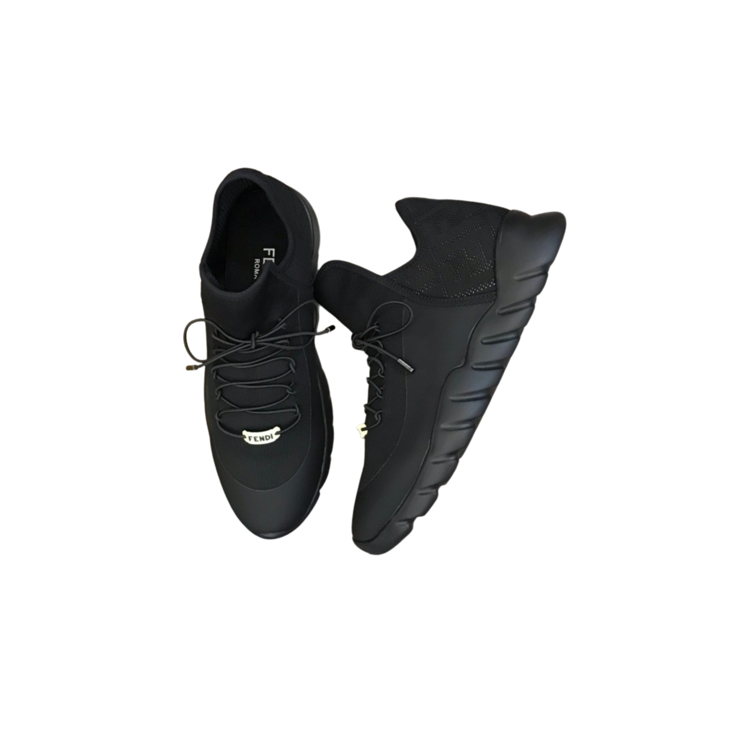 F**di FD Technical Mesh High-Tops Sneakers Black For Men