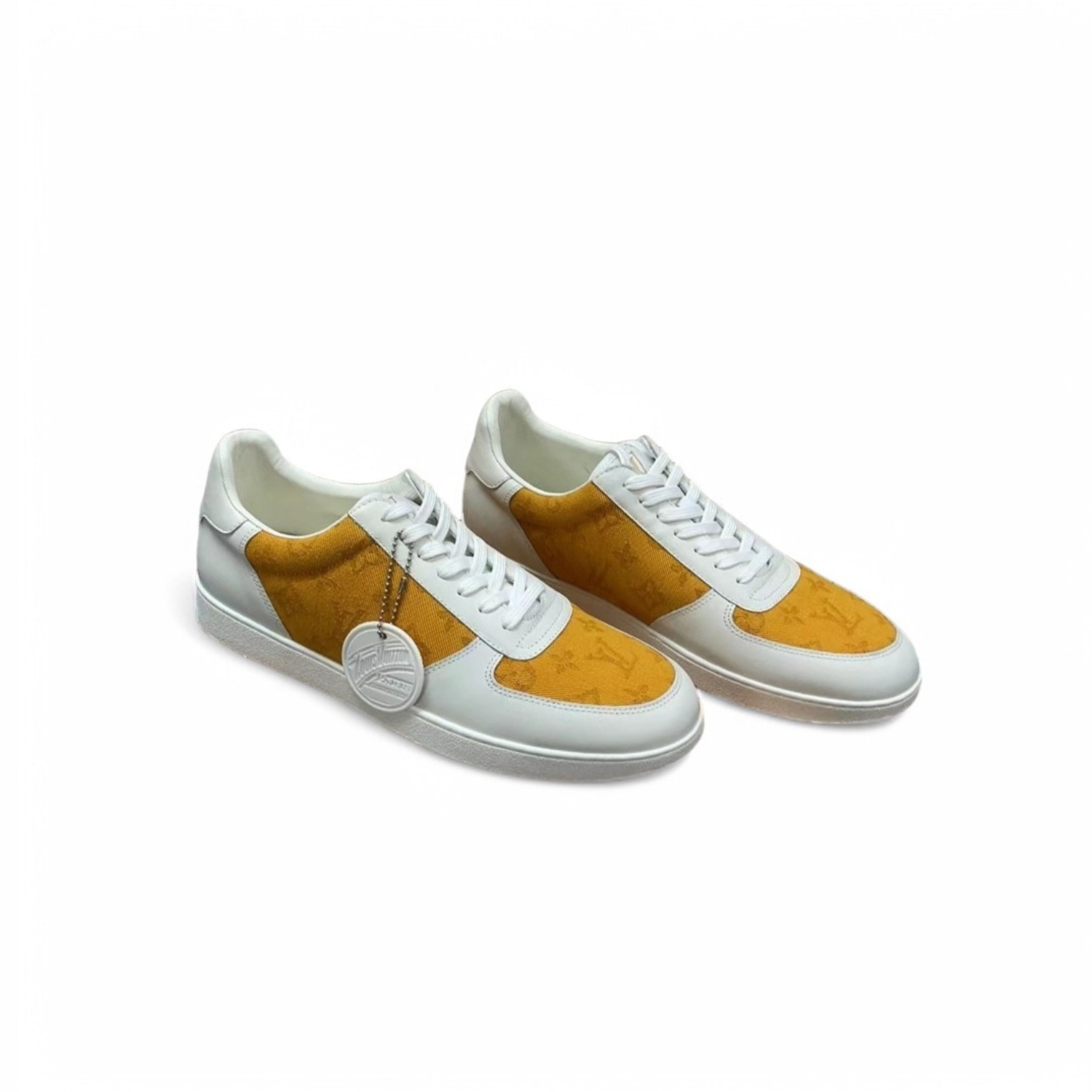 L0vis Vvtt0n Rivoli Sneaker Monogram Metallic Canvas Yellow/White For Men LV