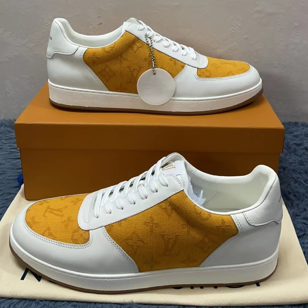 L0vis Vvtt0n Rivoli Sneaker Monogram Metallic Canvas Yellow/White For Men LV